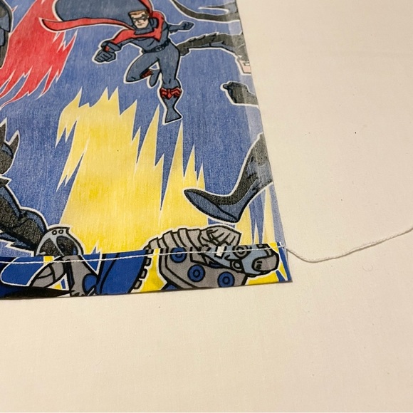 1996 DC Comics Batman and Robin Mr Freeze Twin Flat Sheet Bibb Company - Picture 12 of 16